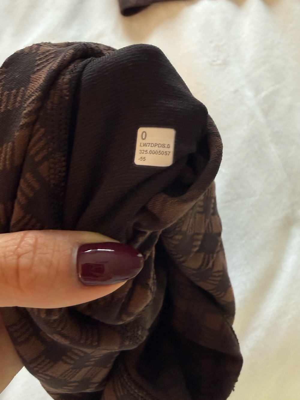 lululemon athletica Brown Geometric Bralette & High-Waist Shorts Set - Picture 3 of 4